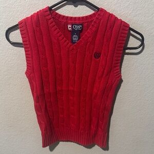 Chaps Vivid Red Knit Vest